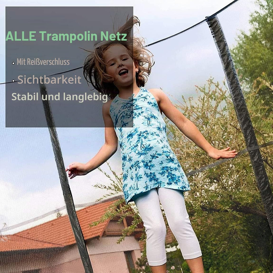 Trampolin Sicherheitsnetz Ersatz Netz Ø 140 183 244 305 366 488 cm Geeignet für 6/8 Stangen, reissfe