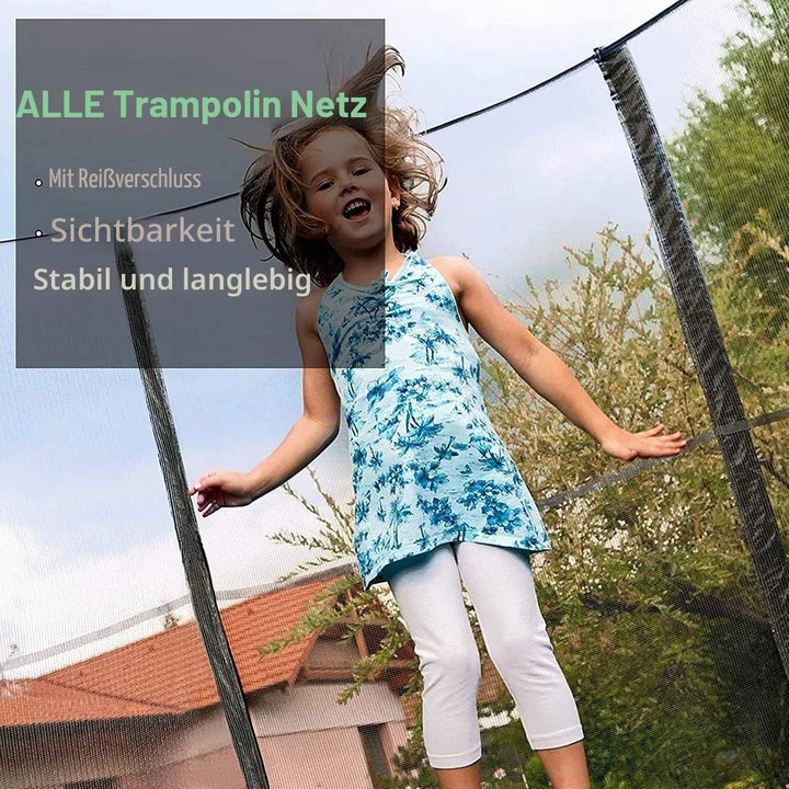 Trampolin Sicherheitsnetz Ersatz Netz Ø 140 183 244 305 366 488 cm Geeignet für 6/8 Stangen, reissfe