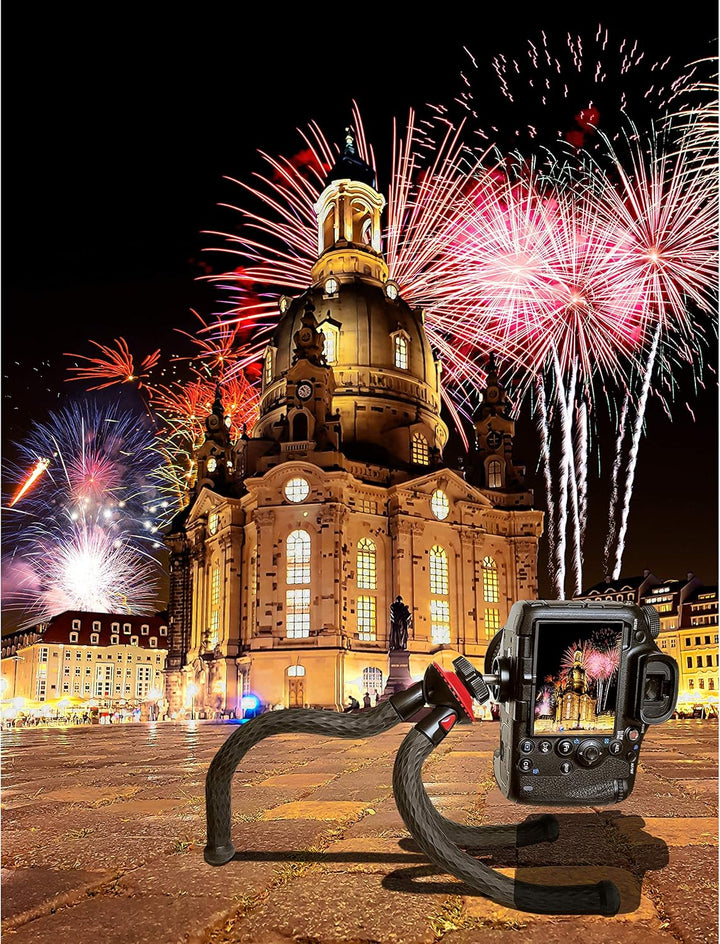 Atairs Handy Stativ für Smartphone mit Fernauslöser - Flexibles Reisestativ für Kamera, DSLR, Action