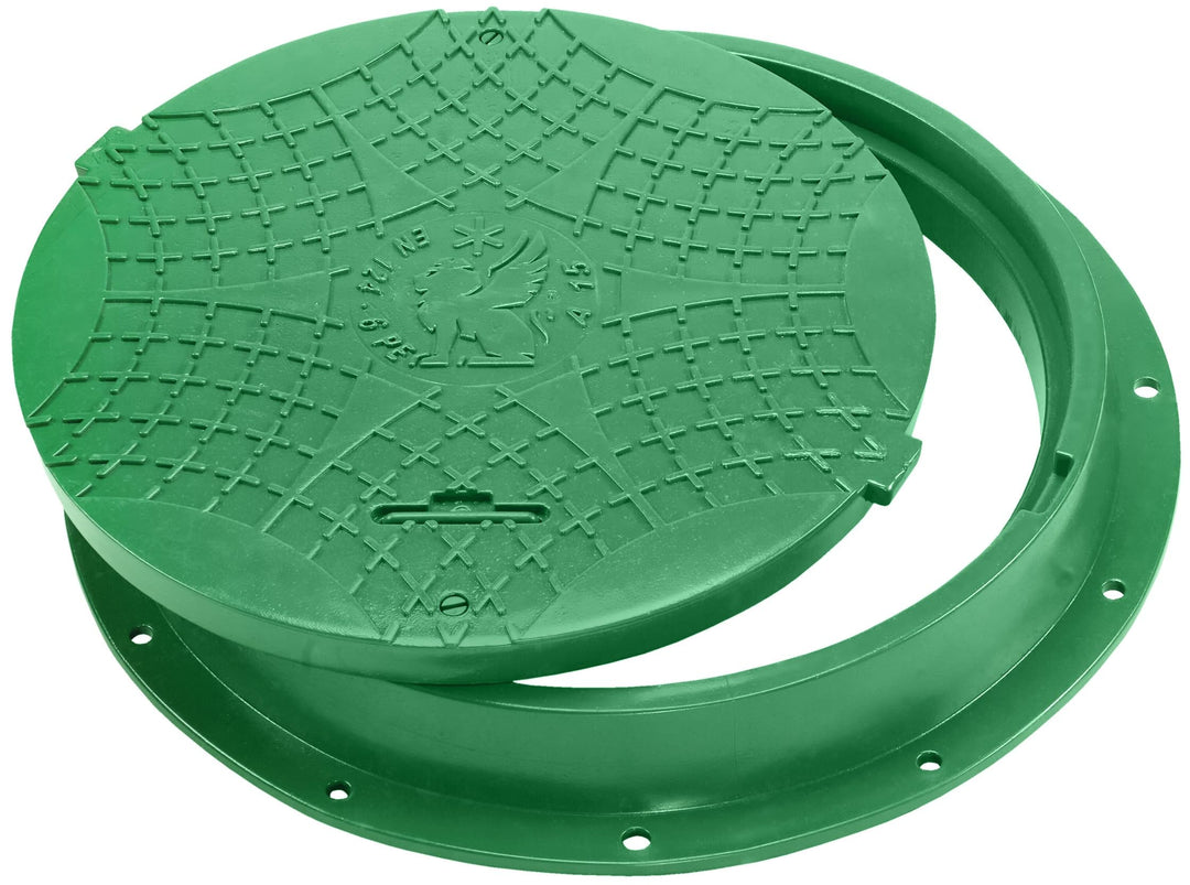 BABYLONPLAST Schachtabdeckung, Schachtdeckel DN600/800, 15kN - Hochbelastbarer Kunststoff Kanaldecke