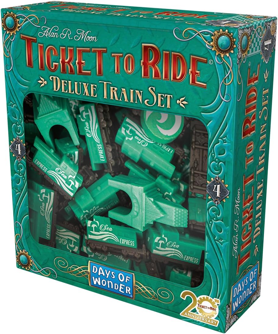 Days of Wonder, Zug um Zug – Deluxe Train Sets, 1 Set in Grün, Erweiterung, Familienspiel, Brettspie