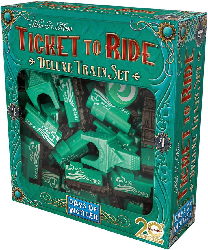Days of Wonder, Zug um Zug – Deluxe Train Sets, 1 Set in Grün, Erweiterung, Familienspiel, Brettspie