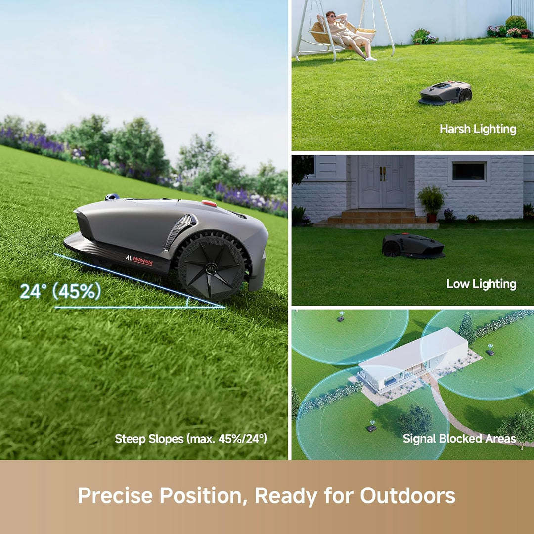 MOVA 600, Rasenmäher Roboter 3D-LiDAR Mähroboter ohne Begrenzungskabel & Genaue Kartierung 600 m², S