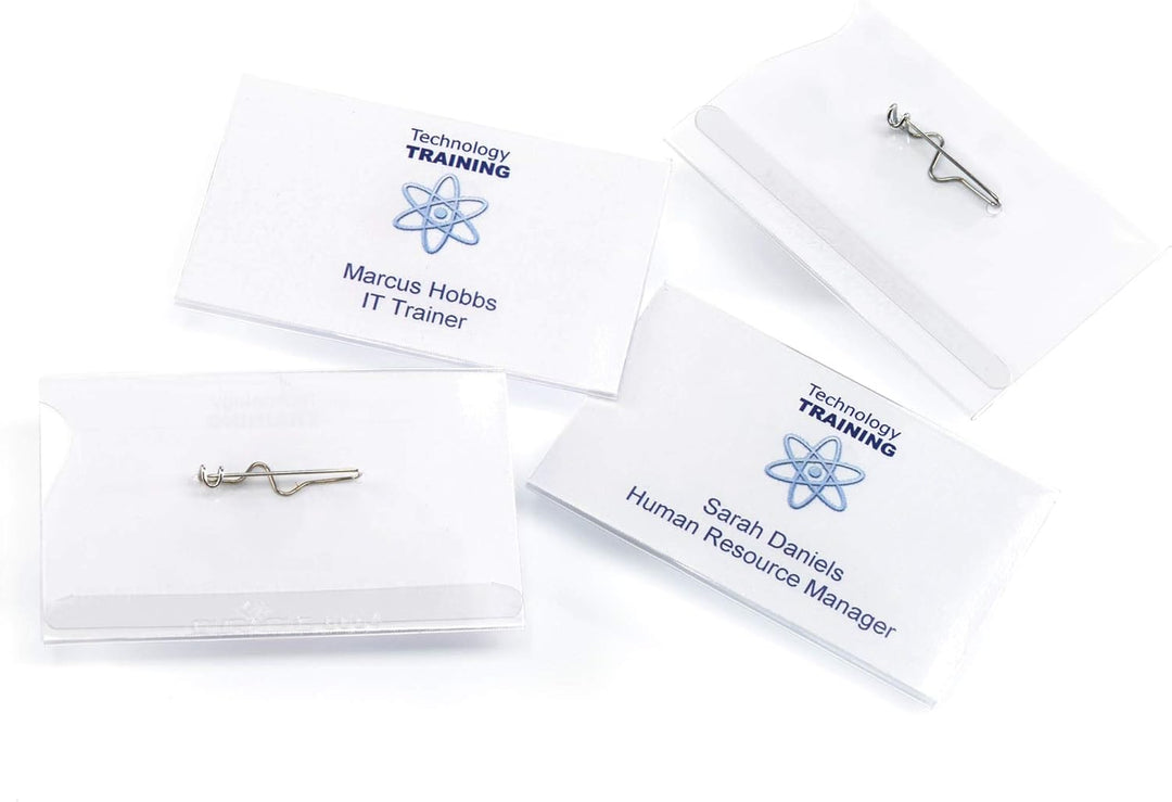 Durable Namensschild mit Nadel, 54 x 90 mm, transparent, Packung à 50 Stück, 800419 54 x 90 mm Welle