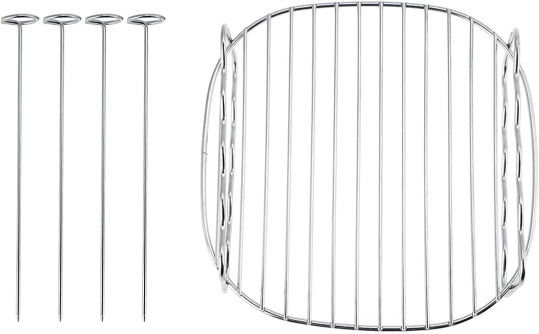 BBQ-Rack, Hähnchenhalter für Backofen Grill Doppelschicht, Edelstahl Hähnchenbräter für Backofen Gri