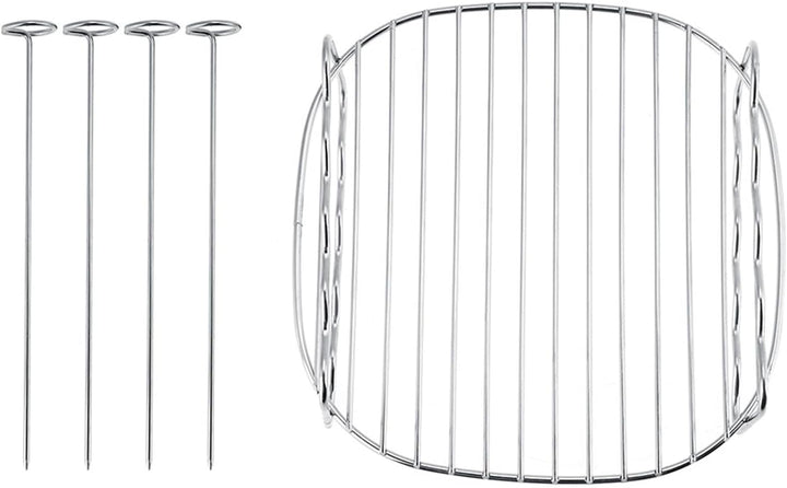 BBQ-Rack, Hähnchenhalter für Backofen Grill Doppelschicht, Edelstahl Hähnchenbräter für Backofen Gri