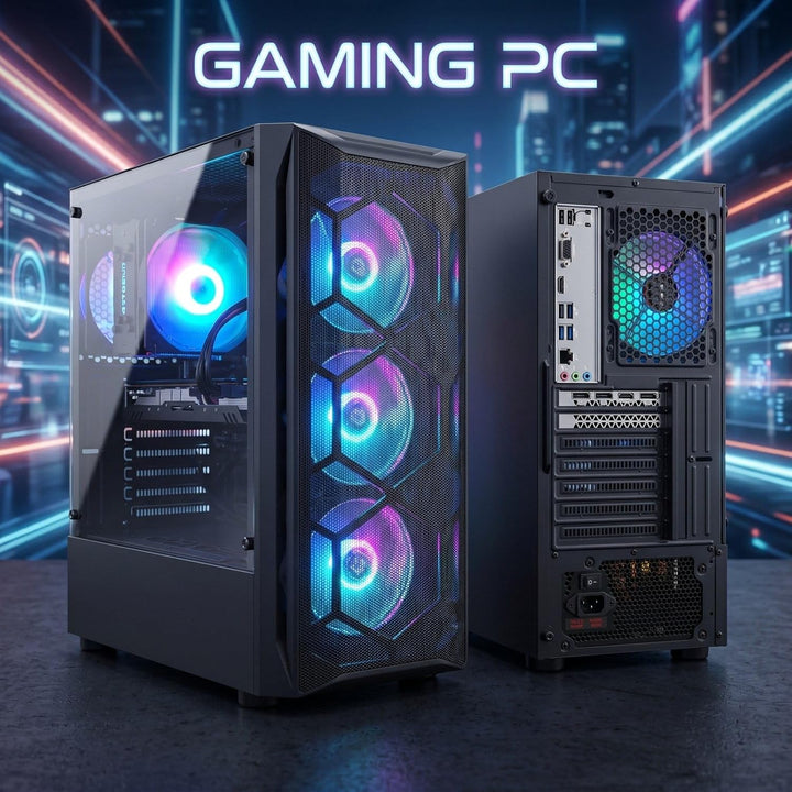 STGsivir Gaming PC,Core i7 bis zu 3.9GHz, Radeon RX 580 8GB GDDR5, 16GB RAM, 512GB SSD, 600M WLAN, B