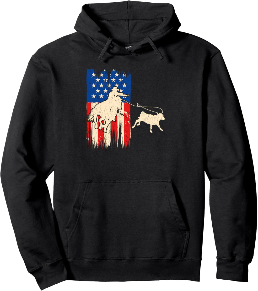 Wadenseil Rodeo Cowboy Retro Breakaway Seil Rodeo Pullover Hoodie