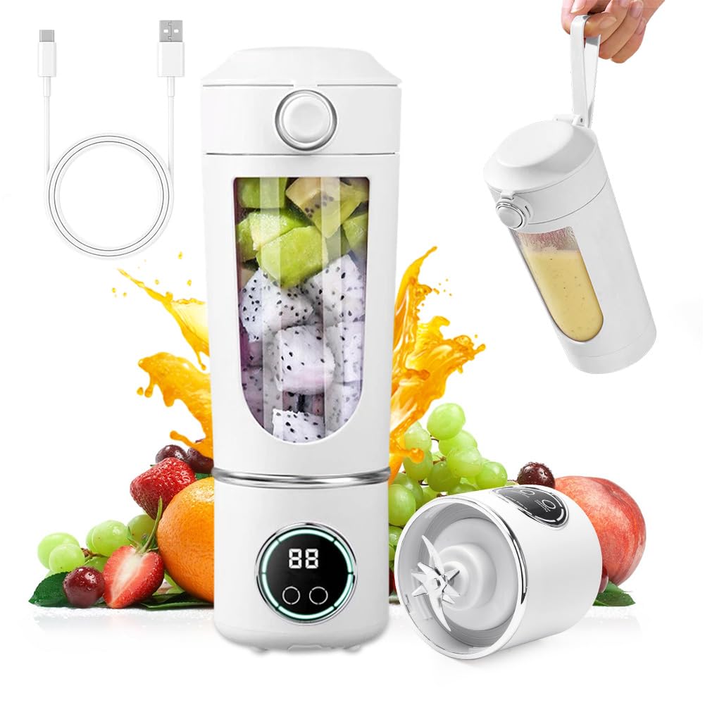 Kleiner Tragbarer Mixer, Entsafterbecher für Saft-Shakes und Smoothies, 700 ml, Mini-Mixer Wiederauf
