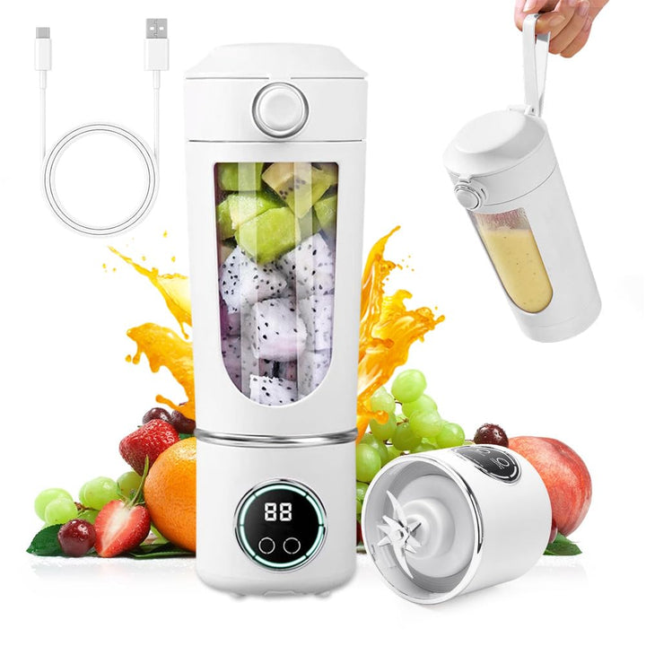 Kleiner Tragbarer Mixer, Entsafterbecher für Saft-Shakes und Smoothies, 700 ml, Mini-Mixer Wiederauf