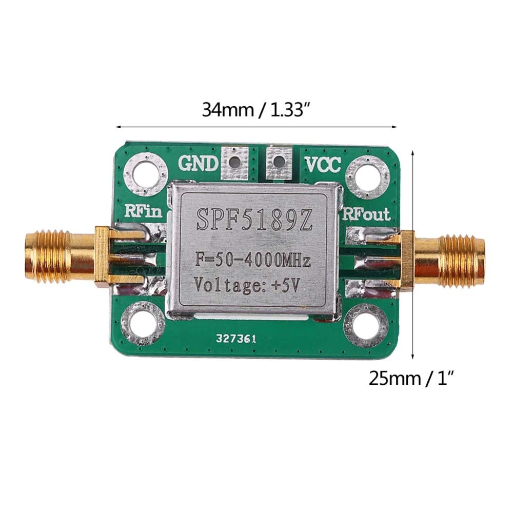 2 Stück LNA 50–4000 MHz SPF5189 RF Rauscharmer Signalempfänger, NF 0,6 dB
