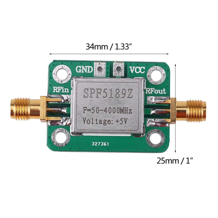 2 Stück LNA 50–4000 MHz SPF5189 RF Rauscharmer Signalempfänger, NF 0,6 dB