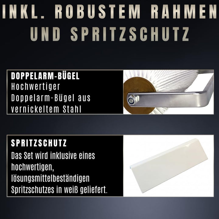 Pangolino - Entlüftungsroller - 25 cm mit Spritzschutz - Stachellänge: 11 mm - Profi-Qualität - Stac