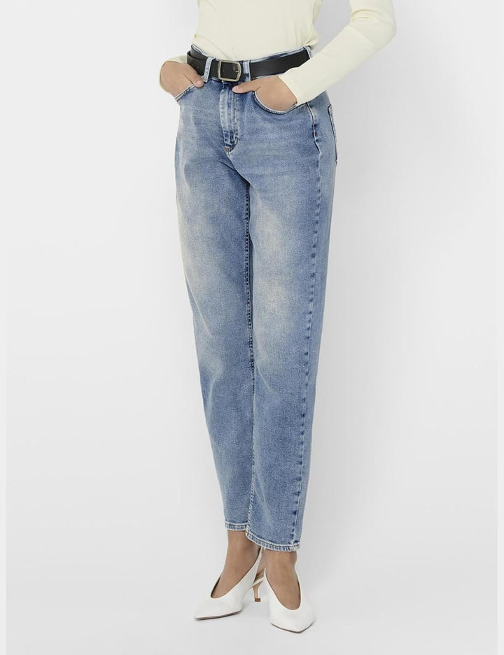 ONLY Female Mom Jeans ONLVENEDA Hohe Taille Hohe Taille Jeans XS / 34L Light Blue Denim, XS / 34L Li
