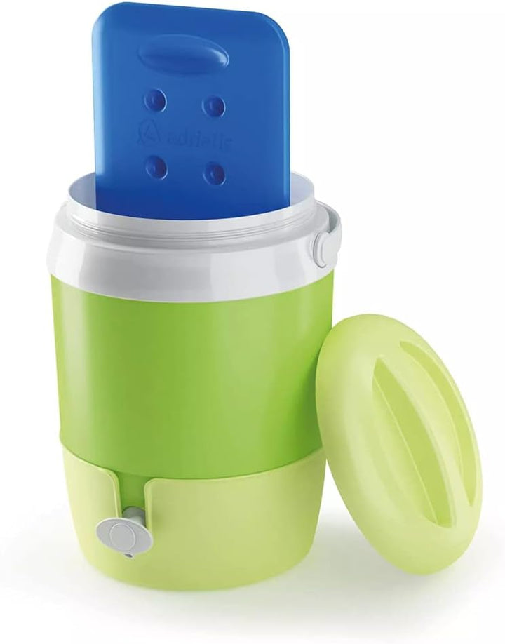 Getränkespender | Kühlbox | Thermobehälter aus Kunststoff mit Tragegriff und abnehmbare Untersatz. F