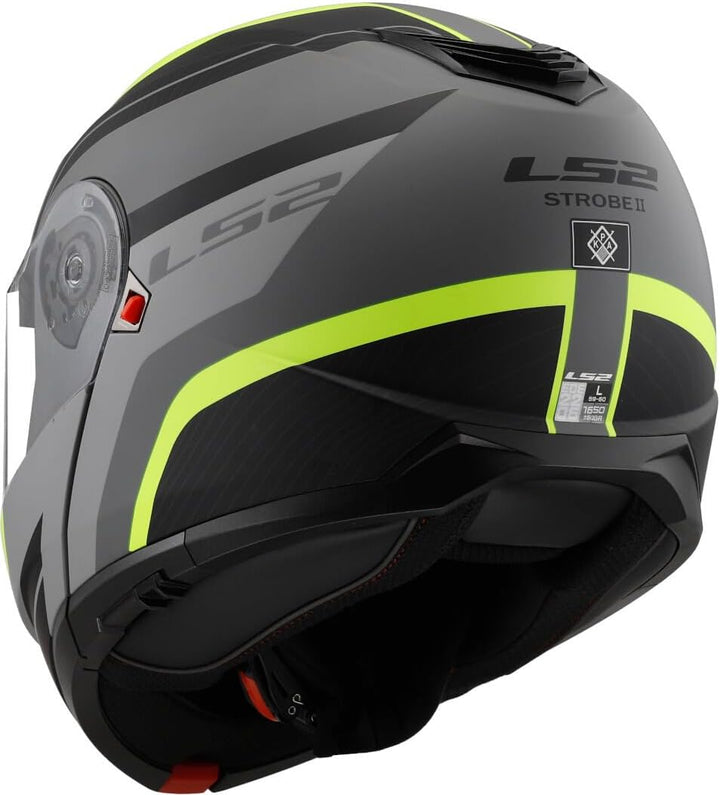 LS2, Klapphelme motorrad STROBE II MONZA mat black H-V yellow, XL XL mat black H-V yellow, XL mat bl