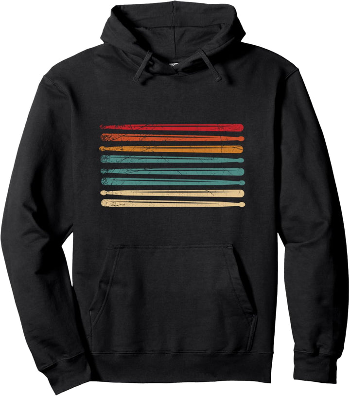 Retro Drumsticks Schlagzeuger Hobby Drummer Schlagzeug Pullover Hoodie