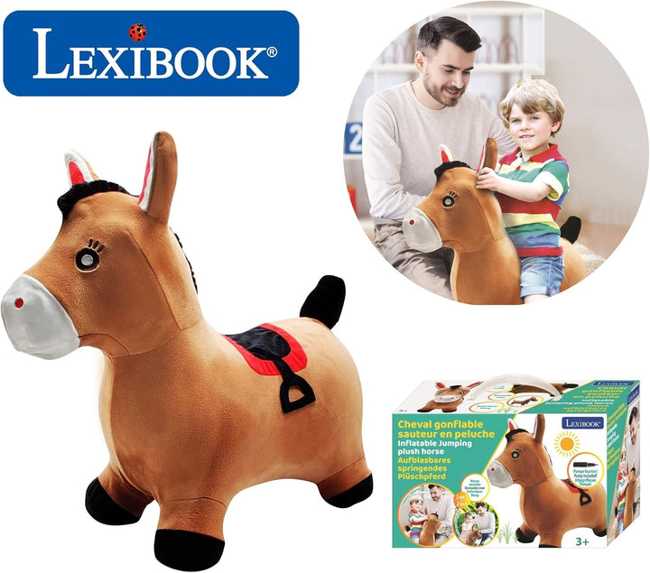 Lexibook Aufblasbares Hüpf-Pony, Inbegriffenen manuellen Pumpe, Sicherer und widerstandsfähiger Kuns