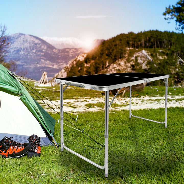 GOODS+GADGETS Klappbarer Multifunktionstisch Mehrzwecktisch Campingtisch Camping-Set Klapptisch Mark