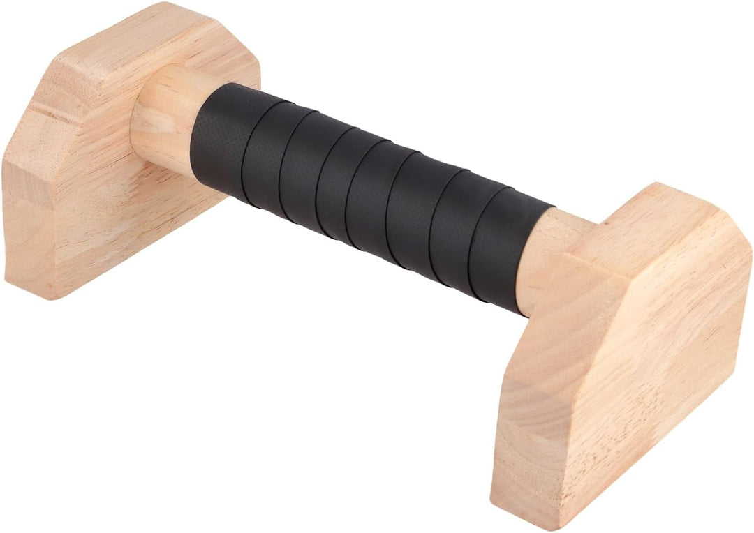 2 Stück Liegestützgriffe Holz, 25 x 13 x 9,5 cm Calisthenics Equipment Holz mit 2 Rutschfesten Bände