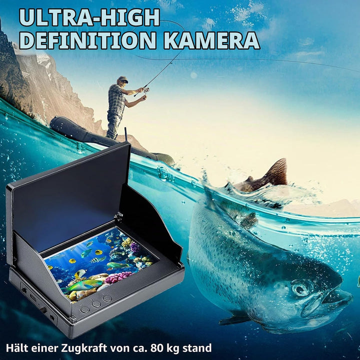 Fischfinder, Unterwasserkamera Angeln, Fish Finder Kamera IP68 Wasserdicht Unterwasser Kamera, 5000m
