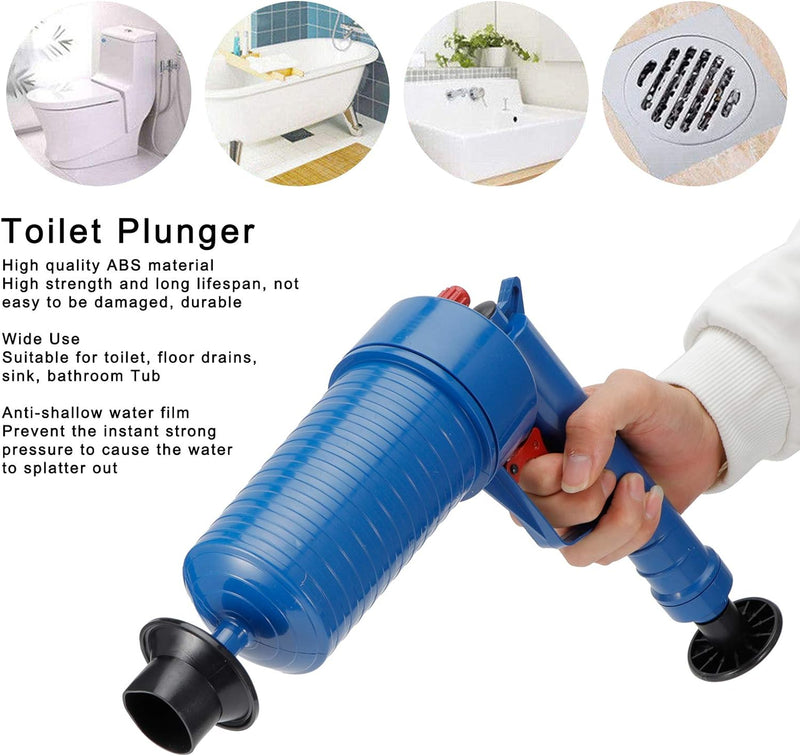 Toilettenkolben, leistungsstarker manueller Abflussreiniger, Hochdruck-Luftabfluss-Blaster-Reiniger