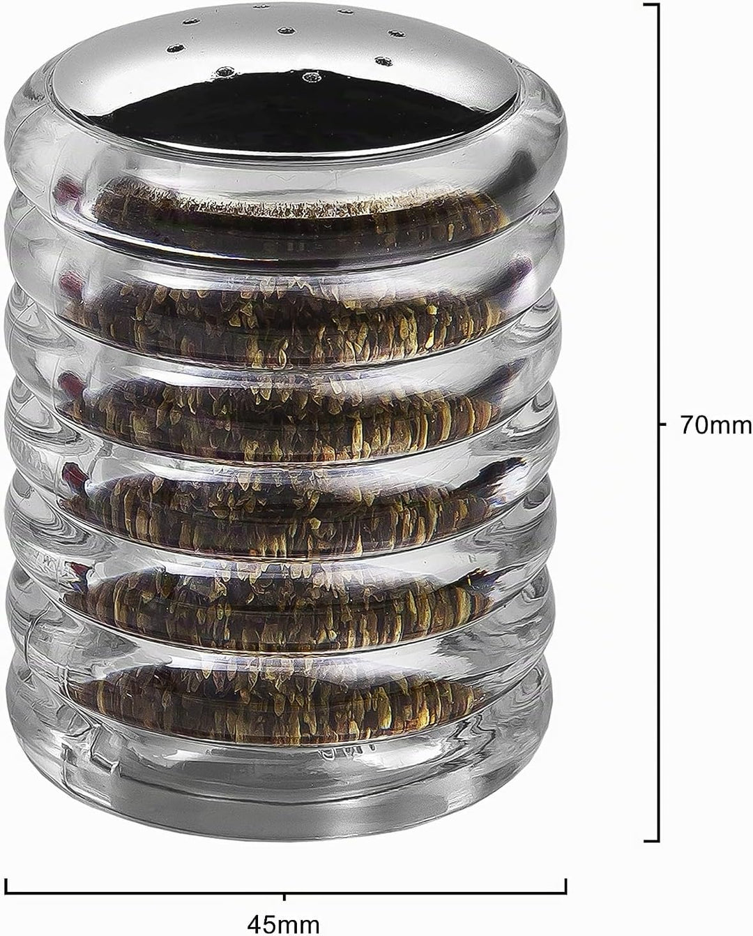 Cole & Mason H820950 Beehive Salz und Pfefferstreuer, Acryl/Chrom, 70mm, Geschenkset 10 x 5 x 7 cm,