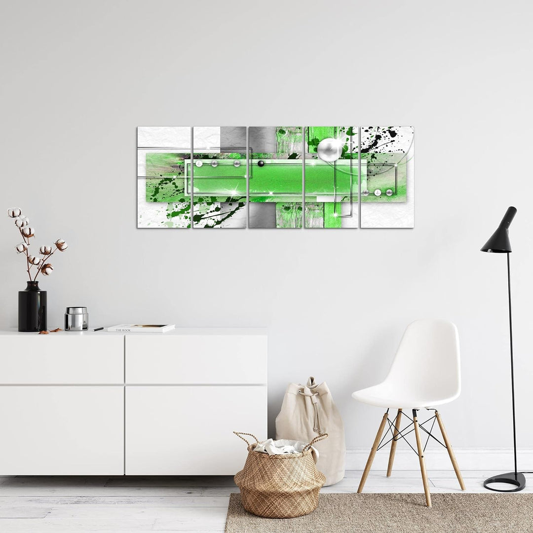 Runa Art Bild Abstrakt Wandbilder auf Vlies Leinwand 5 Teilig Wanddekoration Wohnzimmer Schlafzimmer
