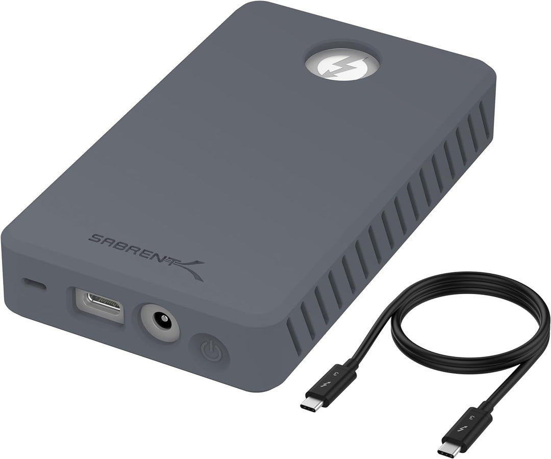 SABRENT SSD M.2 Gehäuse Dual Bay, 1500Mbps Thunderbolt 3 Docking Station USB C fur Aluminium Externe