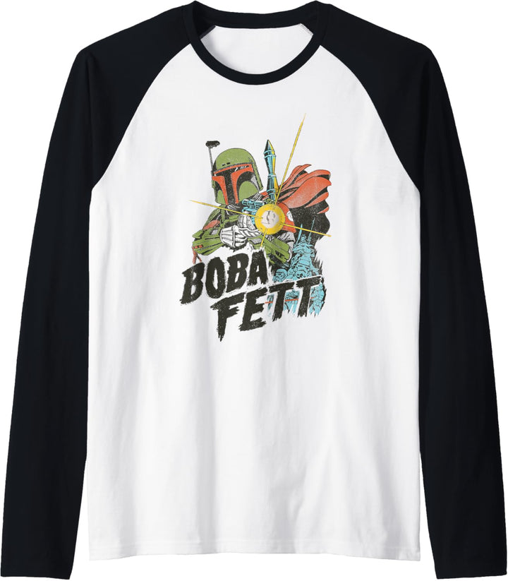 Star Wars Boba Fett Retro Portrait Raglan