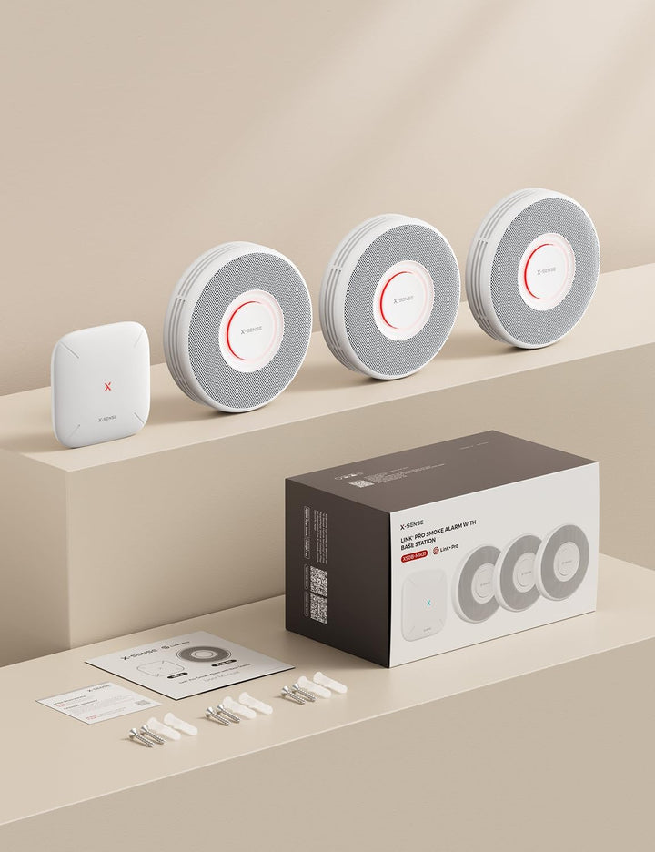 X-Sense Smarter Rauchmelder WLAN mit Sprachausgabe und 17 Standorten, Feuermelder, Rauchmelder verne