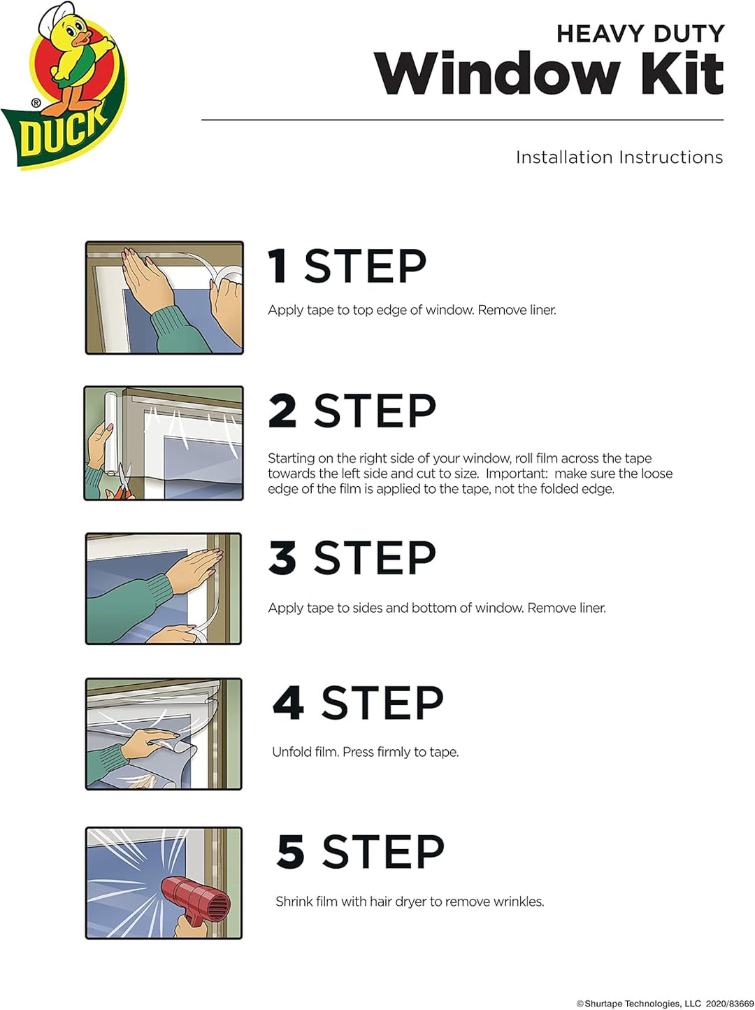 Duck 288070 Maximale Stärke Fenster-Isolationsset, farblos, 10 Pack 10 Pack Farblos, 10 Pack Farblos