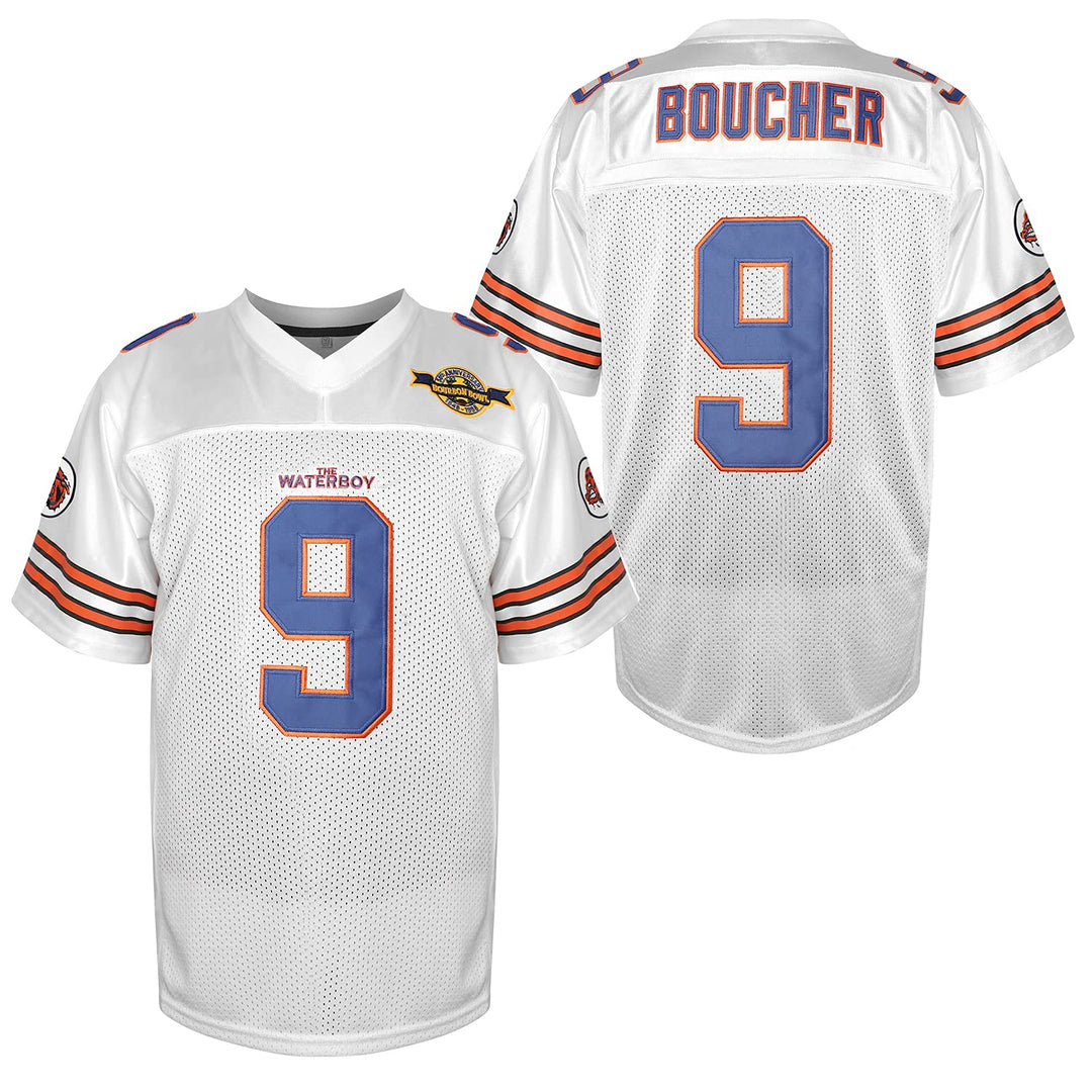 PHM Men The Waterboy 9 Bobby Boucher 50th Anniversary Movie Mud Dogs Bourbon Bowl Football Trikots S