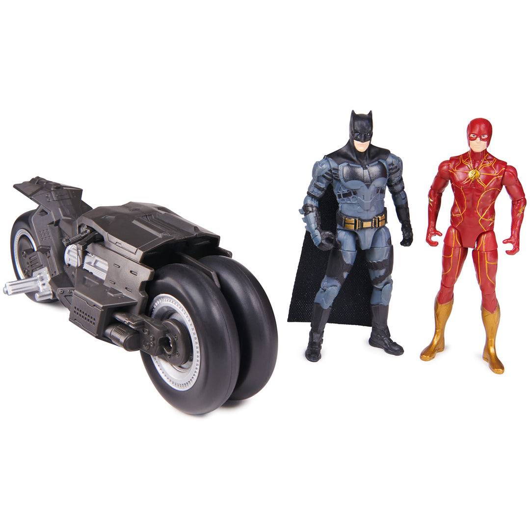 DC Comics 6066861 4in Batcycle w 2 Figs I, L