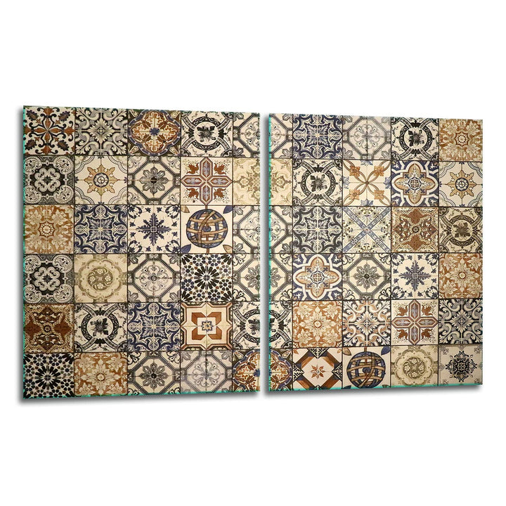 TMK | Herdabdeckplatten ceranfeld 2 Teilig 40x52 cm | Ceranfeldabdeckung Küche Elektroherd Induktion