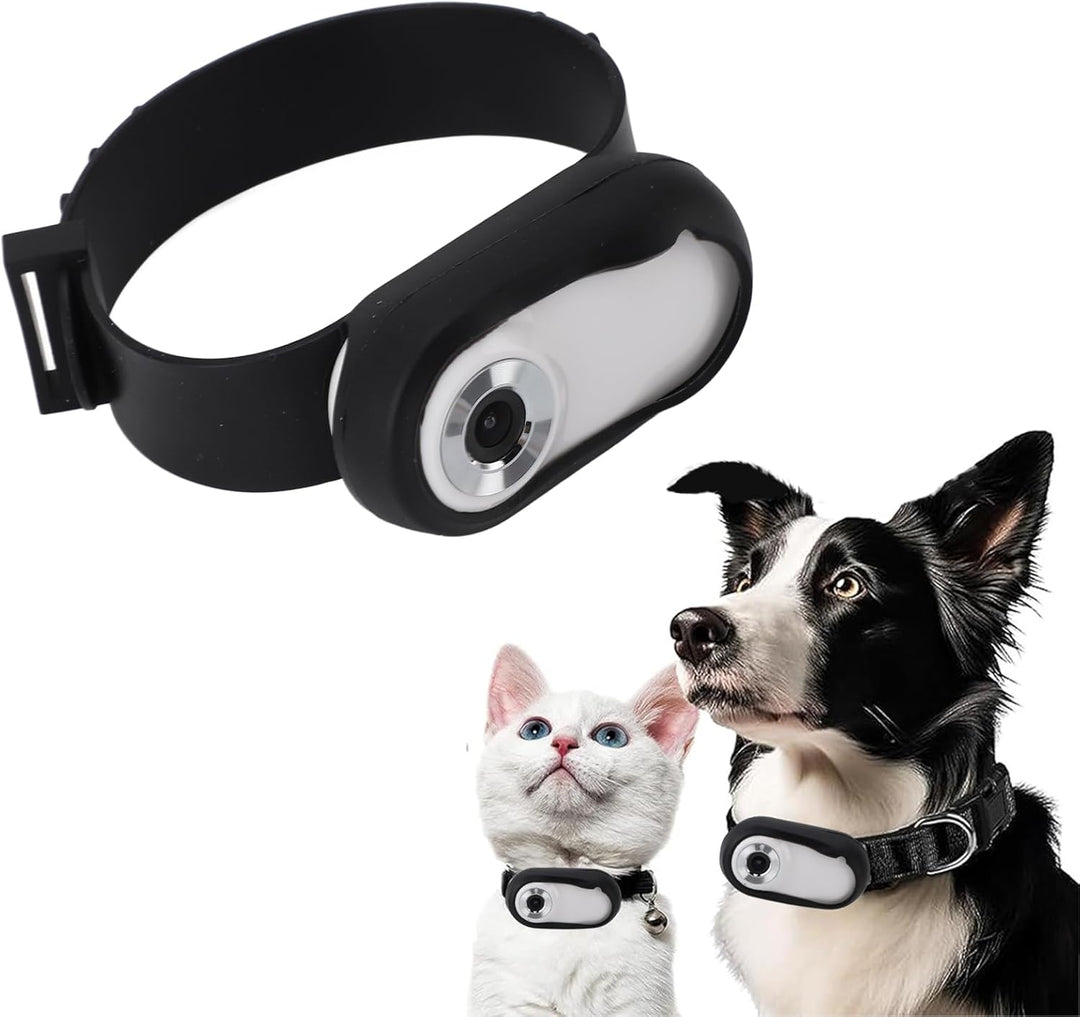 Tosuny 1080P HD Katzenhalsband Kamera, Hunde Tracker Halsband, Mi NI Action Kamera für Video- und Fo