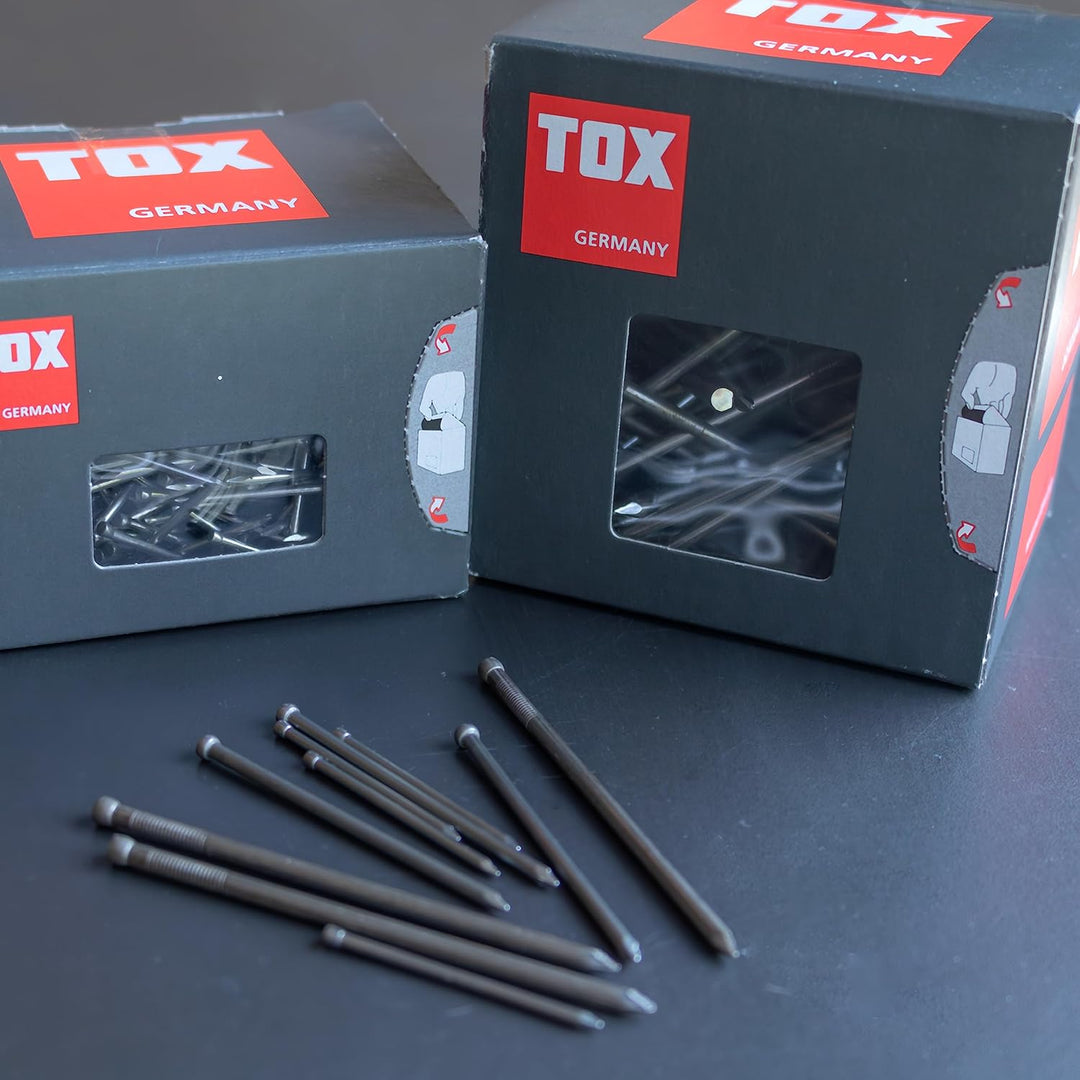 TOX Drahtstifte Nails 2,5x60 mm mit Stauchkopf für beinahe unsichtbare Befestigungen in Holz, univer