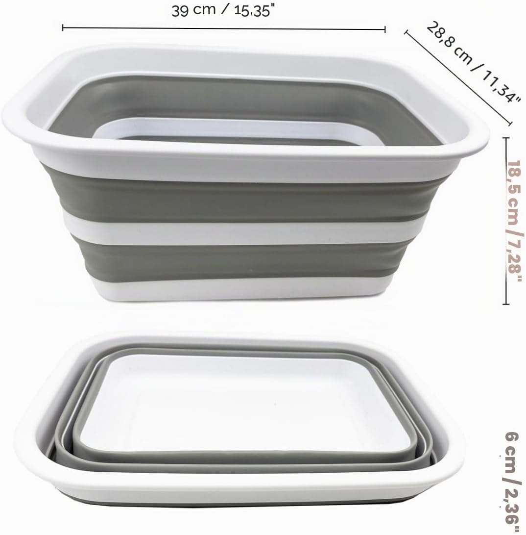 SAMMART 12L zusammenklappbare Wanne – tragbares Picknick-Tablett für den Aussenbereich – tragbares W