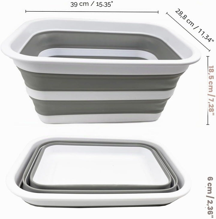 SAMMART 12L zusammenklappbare Wanne – tragbares Picknick-Tablett für den Aussenbereich – tragbares W