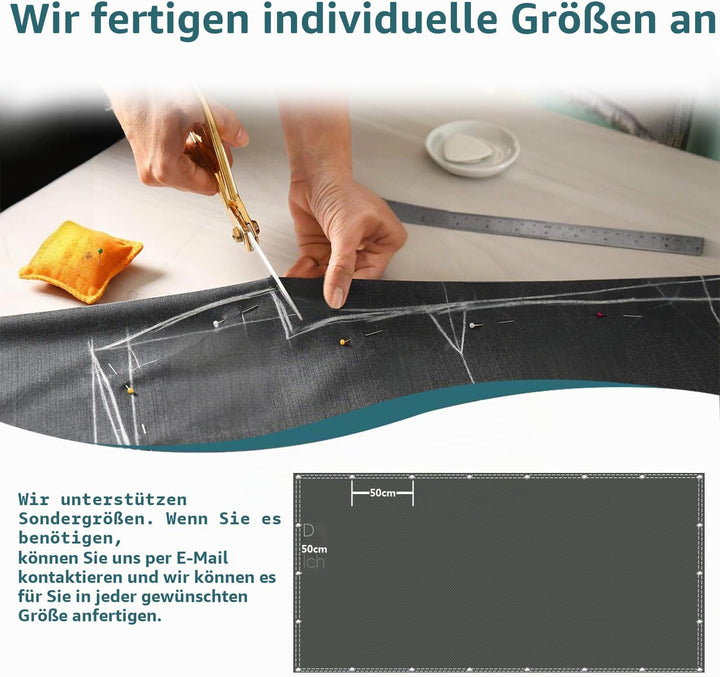 Sonnensegel wasserdicht rechteckig 2x3M, Sonnenschutz Terrasse UV-Schutz, wetterfest, ohne Bohren, 1