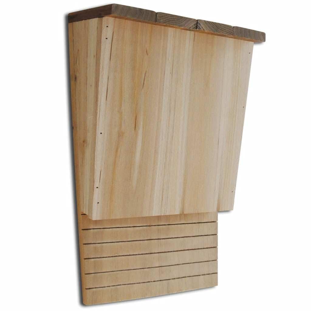 Fledermaushäuser aus Massivholz 22 x 12 x 34 cm 4er Set mit Metallhaken für Garten, Balkon, Terrasse