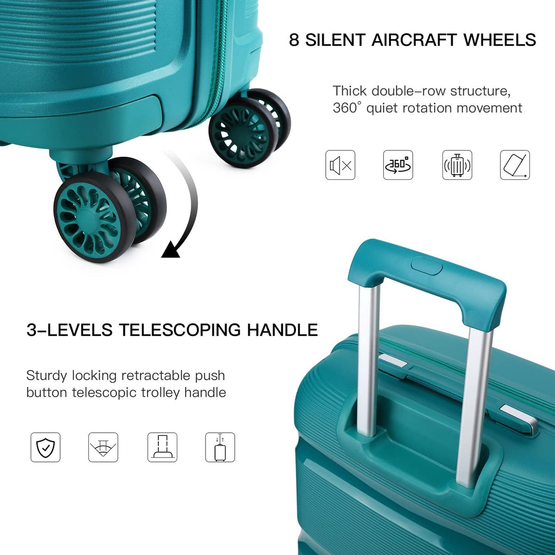 KONO Gepäck-Sets… Türkis Grün XL (76cm Gross Koffer), Türkis Grün XL (76cm Gross Koffer)