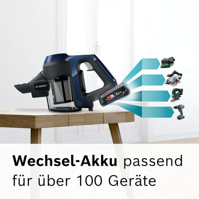 Bosch Akku-Staubsauger Unlimited Serie 6 BBS611PCK, kabelloser Handstaubsauger, beutellos, leicht, H