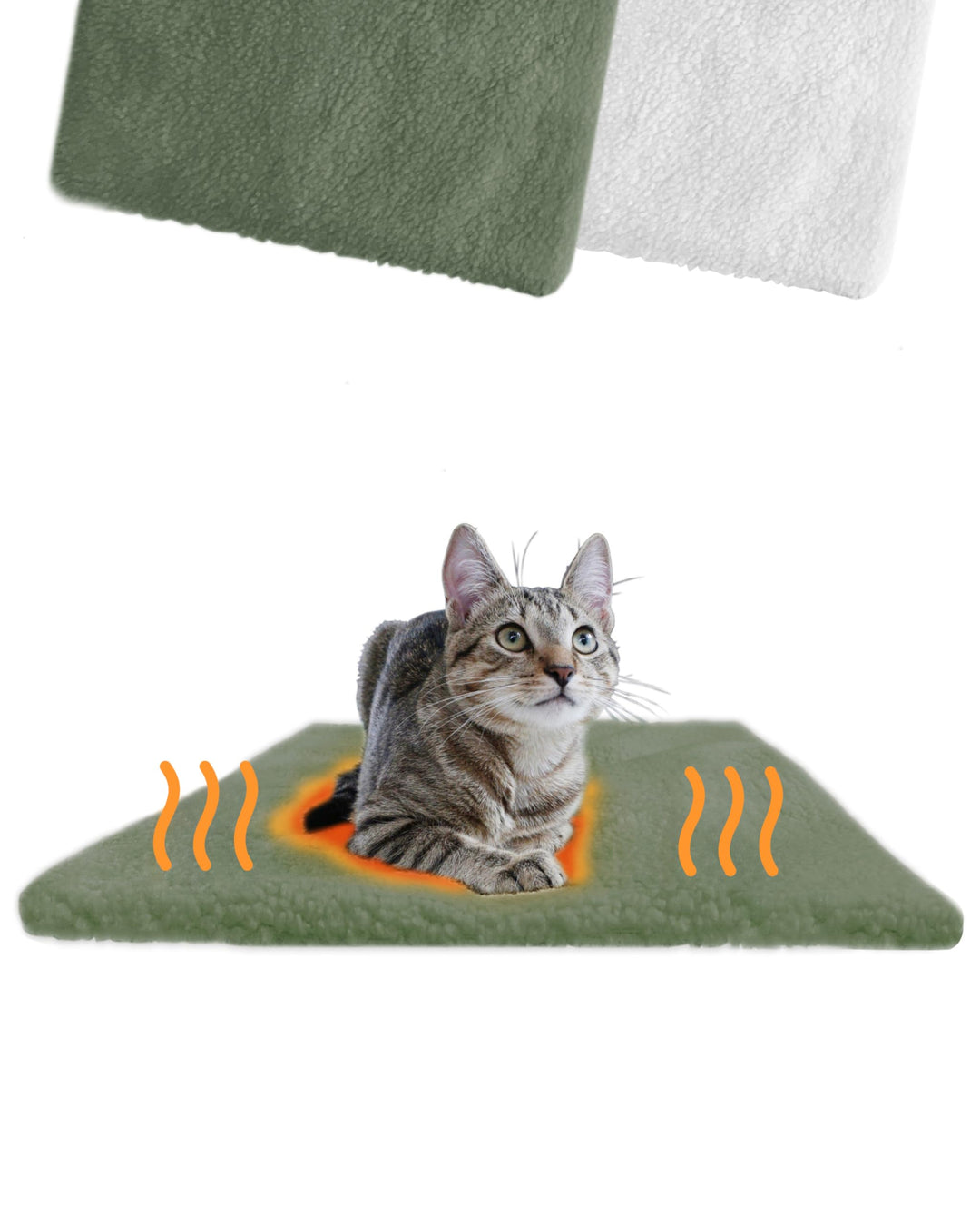 PiuPet® Selbstheizende Katzendecke I 60x45cm I Heizdecke ohne Strom I Katzen Wärmedecke I Heizdecke