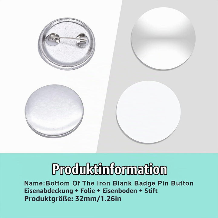 200er Set DIY Pins Buttons Design ein Abzeichen, Buttons Selber Machen, Button-Set mit Pin, für Bast