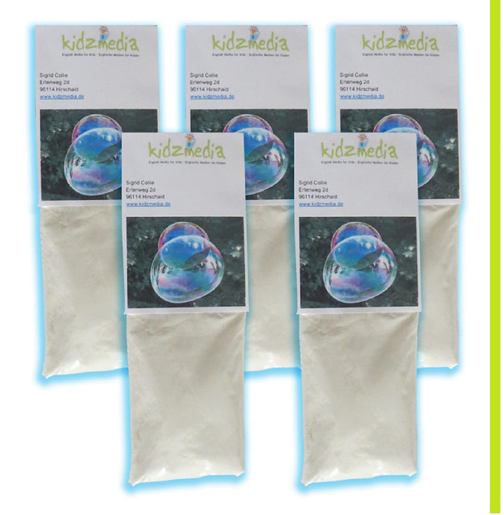 (189,50€/1000g) 25L Riesenseifenblasen Pulver für 5x5 L Seifenblasenlösung Seifenblasen Flüssigkeit