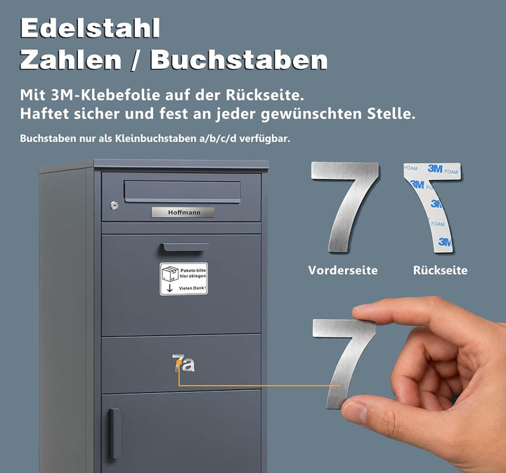 Zedelmaier Paketbox Briefkasten mit grossem Paketfach, XXL Paketbriefkasten für Aussenbereich, perso