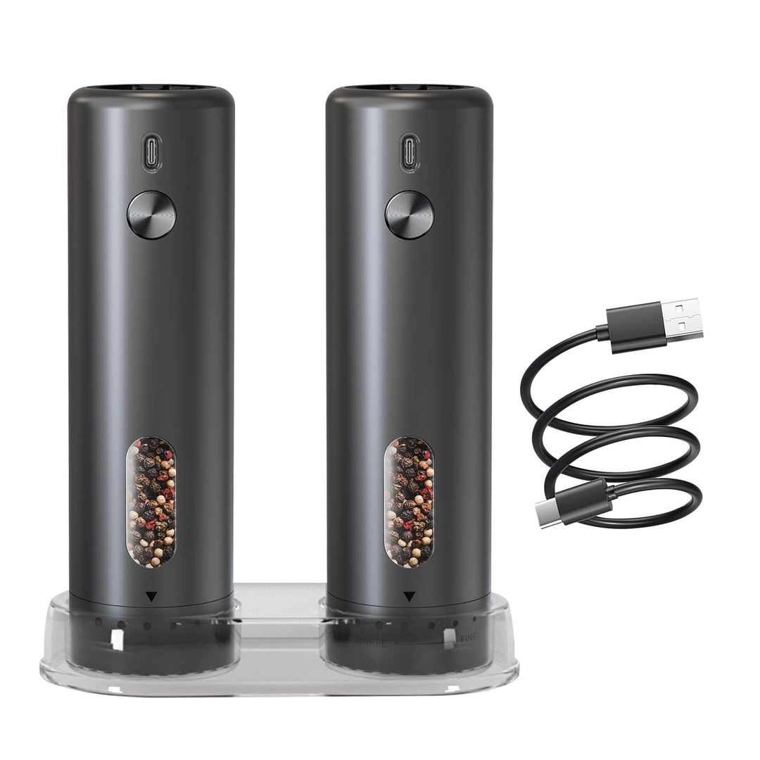 Salz und pfeffermühle elektrisch Set aufladbar, Automatis elektrische pfeffermühle set mit grosse Ka
