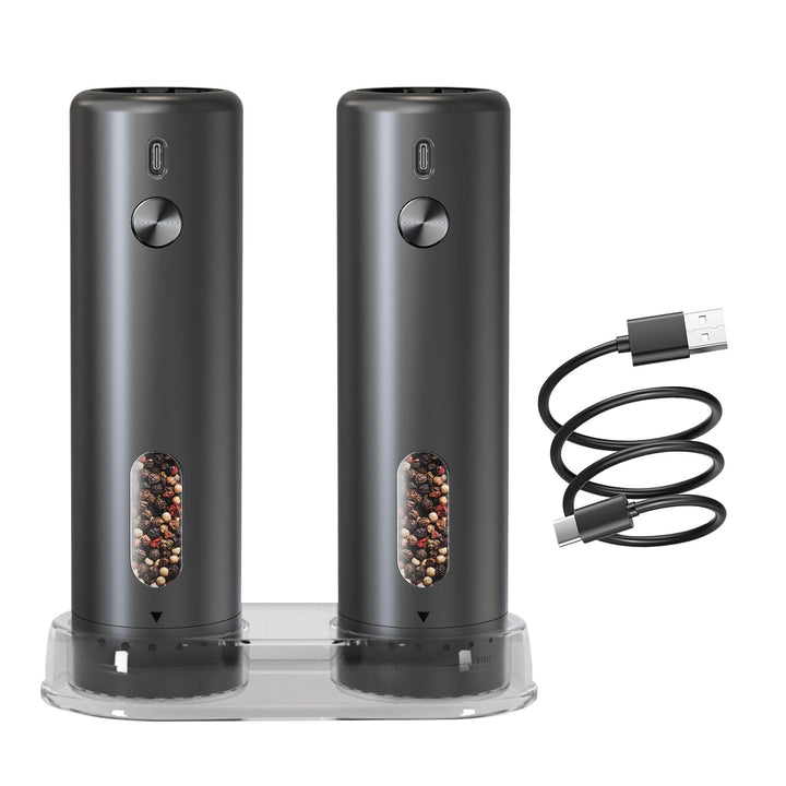 Salz und pfeffermühle elektrisch Set aufladbar, Automatis elektrische pfeffermühle set mit grosse Ka