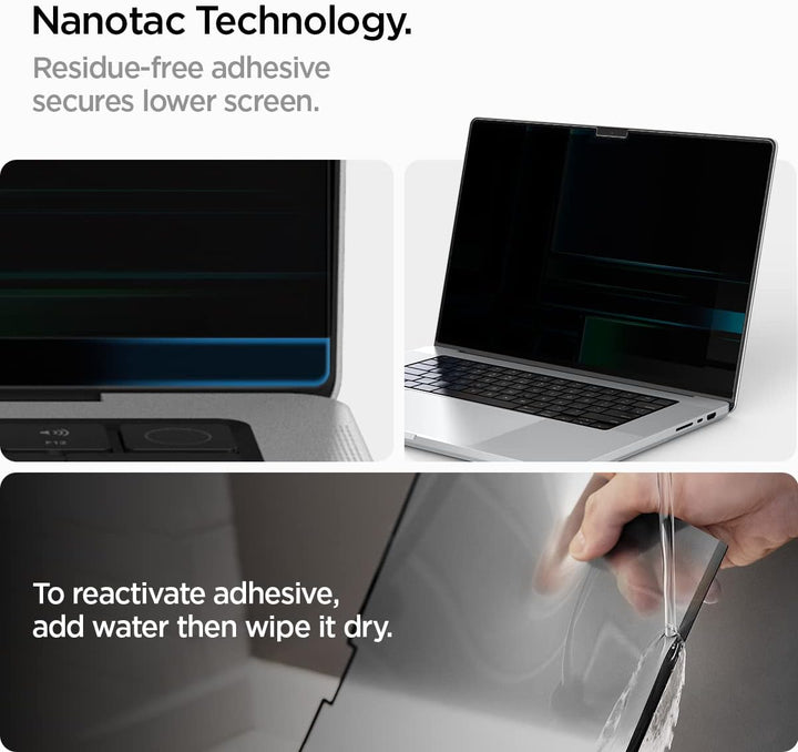 Spigen SafeView Magnetischer Blickschutzfilter für MacBook Pro 14 Zoll (ab 2021, M3 / M3 Pro / M3 Ma
